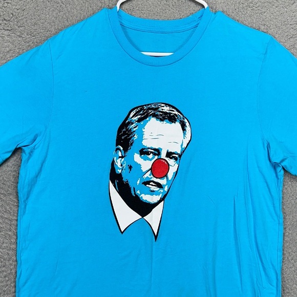 Barstool Sports Mens T-Shirt Large Blue Goodell Clown Red Nose Short Sleeve Tee - Picture 1 of 7